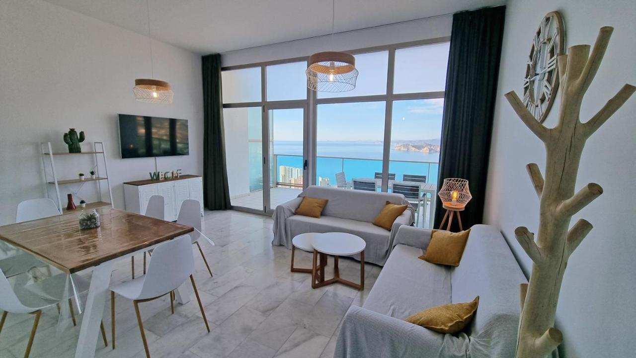 شقة Skyline 41 Gran Lujo, Terraza Grande Y Vistas Al Mar - Planta 41 بينايدورم المظهر الخارجي الصورة